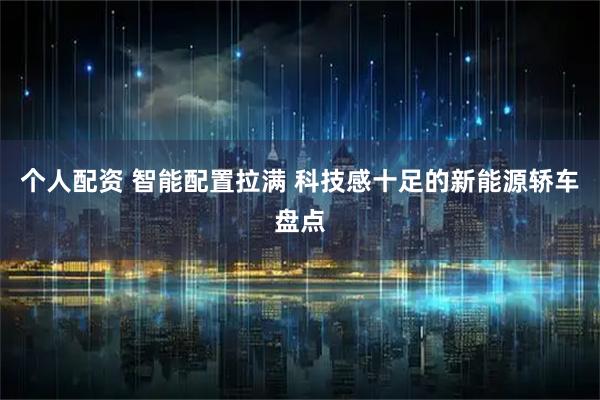 个人配资 智能配置拉满 科技感十足的新能源轿车盘点