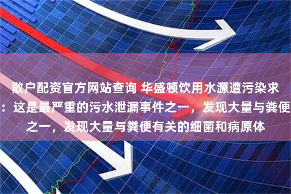 散户配资官方网站查询 华盛顿饮用水源遭污染求助白宫，马里兰大学：这是最严重的污水泄漏事件之一，发现大量与粪便有关的细菌和病原体